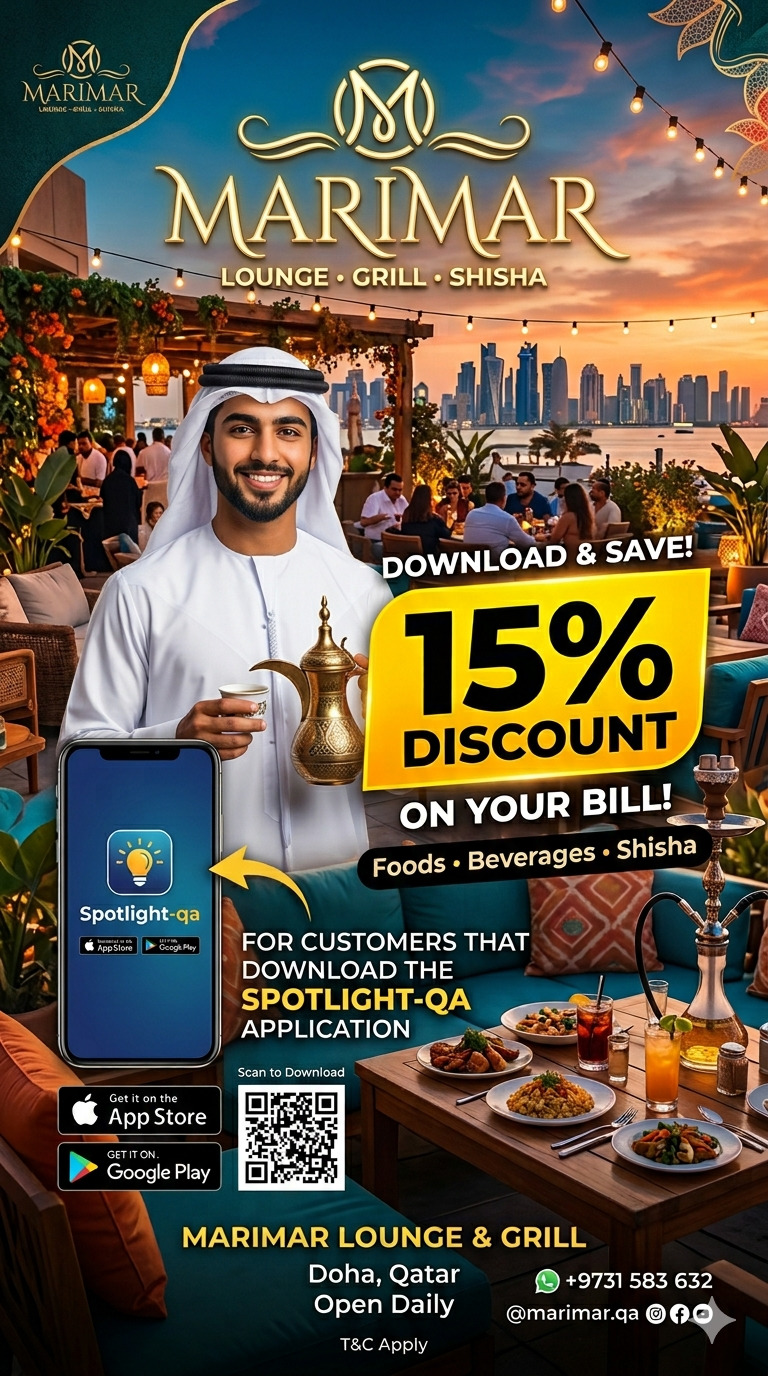 Marimar Lounge & Grill – 15% Spotlight-QA App Discount